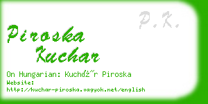 piroska kuchar business card